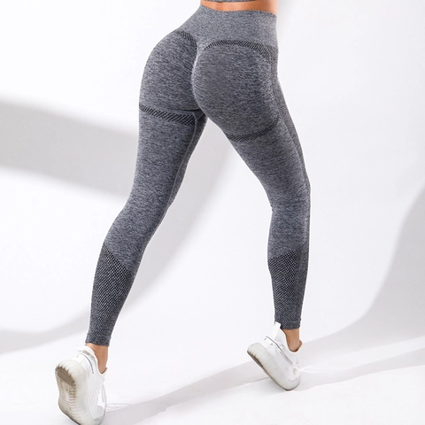 Naadloze Yoga Leggings Hoge Taille Billen Lifting Ademend Mesh Marl Fitness Sport Broek Voor Dames