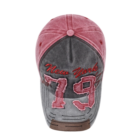 Cappello Da Baseball In Cotone Lavato Vintage Distressed Regolabile Protezione Solare Visiera Curva Berretto New York