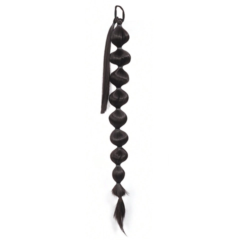 Long Bubble Ponytail Extension Wrap Around Synthetic Hair Lantern Braid For Women Hair Styling