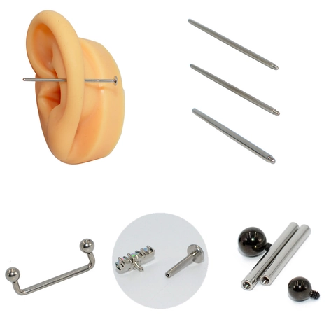 316L Edelstahl Body Piercing Einführstift Taper Werkzeug Innengewinde Für Bauchnabelring Ohrstecker Lippenpiercing