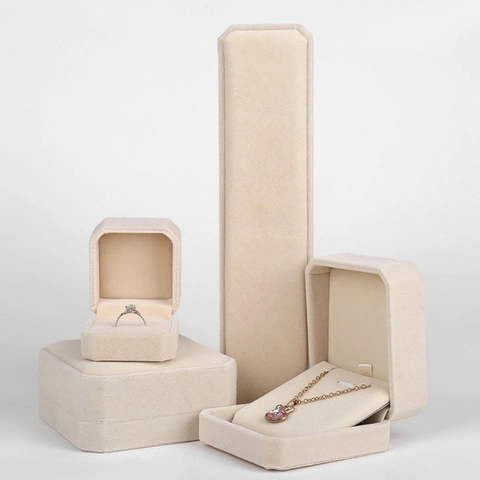 Jewelry Packaging Storage Box S925 Sterling Silver Earring Backs Polishing Cloth Silicone Backstops Velvet Flocking Case