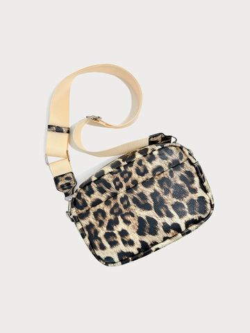 Borsa A Tracolla In Pelle PU Stampa Leopardata Zebra Piccola Borsa Quadrata Con Tracolla Larga