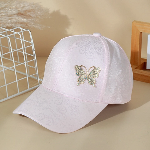 Cappello Da Baseball Da Donna Farfalla Strass Jacquard Floreale Protezione Solare Moda Estate