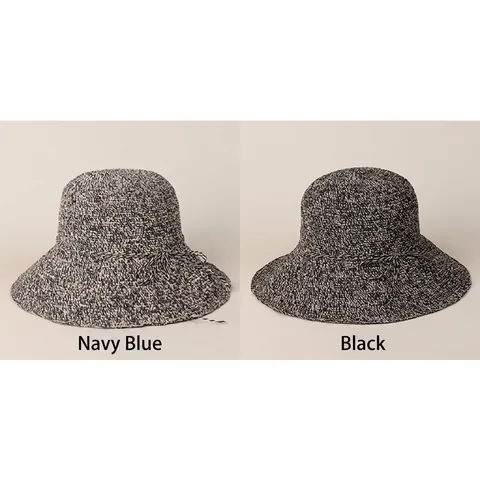 Cappello Da Sole In Paglia Di Carta Da Donna Tesa Larga Pieghevole Intrecciato A Mano Colore Misto Protezione Solare Spiaggia