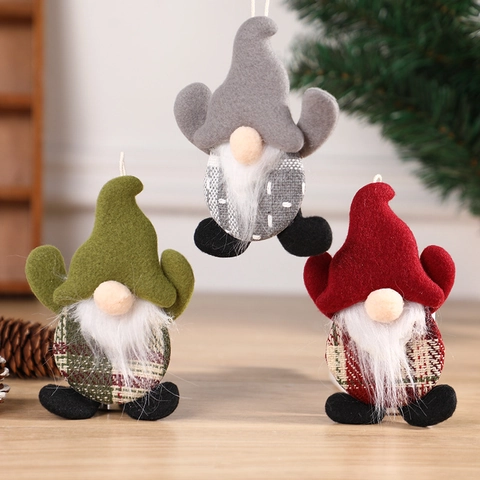 Ornamenti Appesi Gnomo Di Natale Bambola Senza Volto In Feltro Tomte Svedese Con Lunga Barba Bianca Per Albero Di Festa