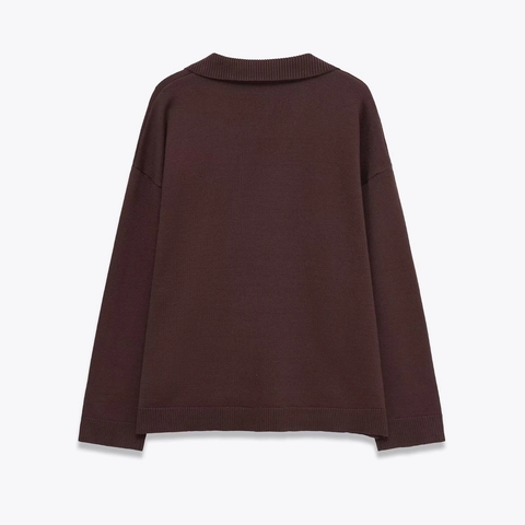 Maglia Da Donna Top Polo Maniche Lunghe Scollo A V E Pantaloni A Gamba Larga Tinta Unita Casual Streetwear Outfits
