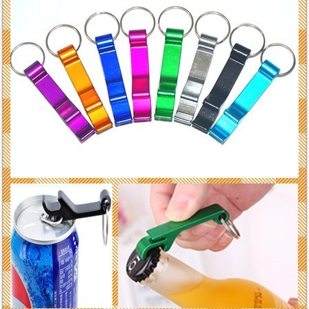 Bottle Opener Keychain Aluminum Alloy Portable Beer Soda Can Opener For Bar Home Party Pocket Tool Lightweight Colorful