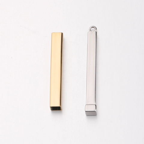 Pendente Rettangolare Acciaio Inossidabile 304 Retrattile Stile Bambola Russa Accessori Per Creazione Di Gioielli DIY Geometrico