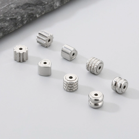 Cuentas Espaciadoras De Acero Inoxidable 304 Forma Corazón Flor Engranaje DIY Accesorios Joyería Cierres Pendientes Metal Pulido