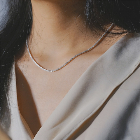 Minimalist Stainless Steel Cauliflower Chain Necklace For Women Gold Silver Plated Fashion Jewelry Sparkling Choker