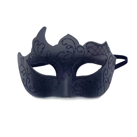 Masquerade Half Face Mask Men Venetian Party Metallic Painted Glitter Shiny Baroque Carnival Halloween Plastic