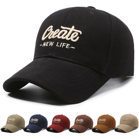 Καπέλο Μπέιζμπολ με Κέντημα Γραμμάτων Create New Life για Άνδρες Γυναίκες Casual Προστασία από τον Ήλιο Ρυθμιζόμενο