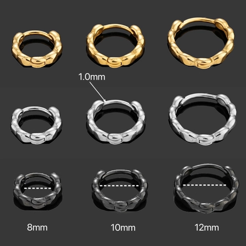 316L Edelstahl Twist Hoop Ohrringe Für Damen Herren Hip Hop Geometrische Huggie Ohrringe Schmuck Silber Gold Schwarz