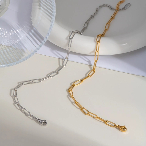 Tobillera De Acero Inoxidable Cadena De Clip Chapada En Oro Joyería De Pie Hipoalergénica Para Mujer Minimalista
