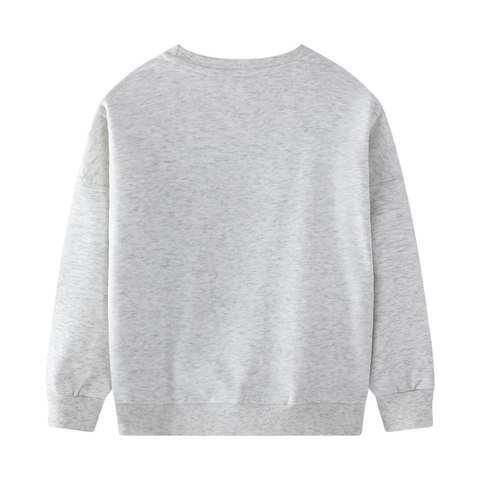 Sweat-Shirt En Coton À Manches Longues Pour Filles Broderie Licorne Florale Pull À Col Rond Haut Décontracté Pour Enfants