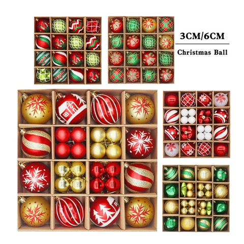 Palline Di Natale Infrangibili Ornamenti In Plastica Galvanizzata Dipinti A Mano Motivi Misti Decorazioni Festive Da Appendere