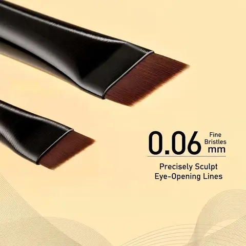 Ultra Dunne Blade Eyeliner Borstel Schuine Wenkbrauwborstel Synthetische Vezel Professionele Oogmake-up Tool