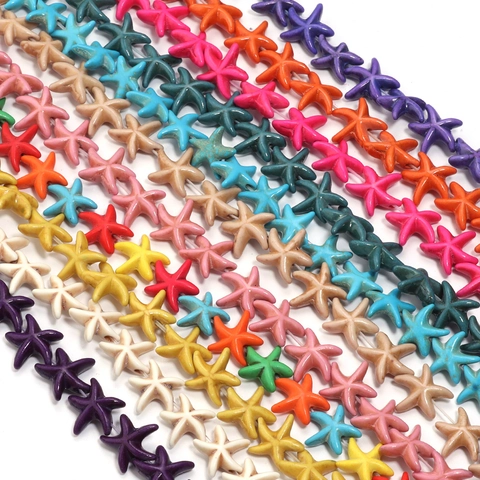 Starfish Beads Synthetic Turquoise Loose Stone Multi-Color DIY Jewelry Making Crafts For Necklaces Bracelets Ocean Style
