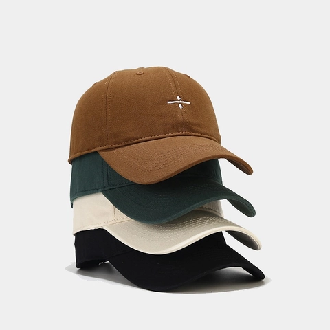Cappello Da Baseball In Cotone Unisex Con Ricamo Segno Divisione Regolabile Calotta Morbida Visiera Curva Protezione Solare