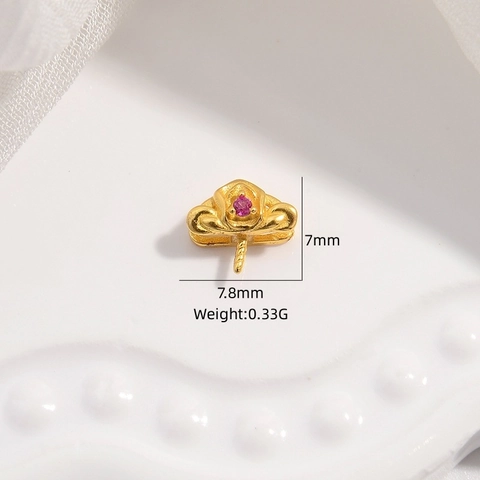 Gancio Per Pendente In Argento Sterling 925 Connettore Zirconi Incastonati Forma Quadrifoglio Farfalla Tappo Perla Artificial