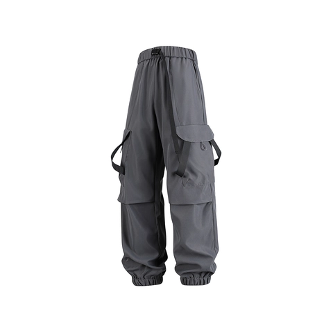 Pantaloni Cargo In Poliere Da Uomo Tasche Multiple Streetwear Joggers Tattici Con Cintura