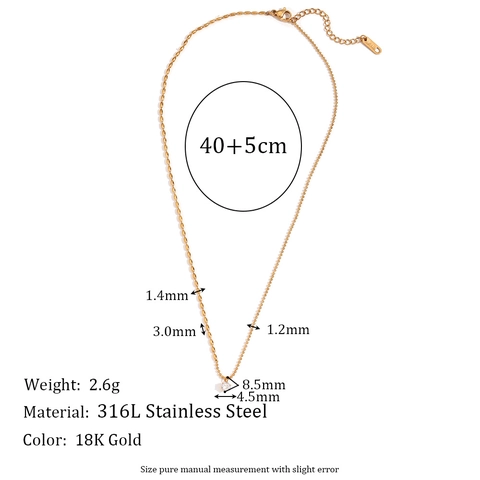 Collier Minimaliste en Acier Inoxydable Plaqué Or pour Femme Chaîne Asymétrique à Billes Pendentif Strass Bijoux de Mode