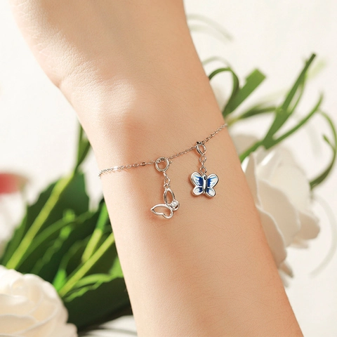 Schmetterling Anhänger 925 Sterling Silber Hohl 3D Flügel Zirkon Zierlicher Charm Für DIY Schmuckherstellung Damen