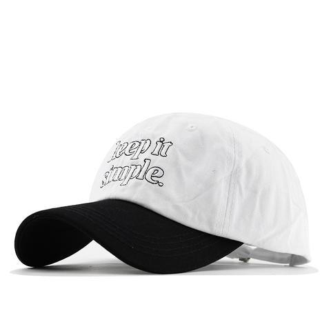 Gewassen Katoenen Honkbalpet Geborduurd Keep It Simple Zonbescherming Verstelbaar Outdoor Casual Sport Hoed Unisex