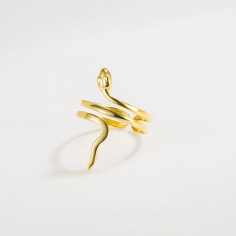 Slang Ring 925 Sterling Zilver Verstelbaar Open Ontwerp Vintage Minimalistische INS Stijl Sieraden Voor Vrouwen Meisjes