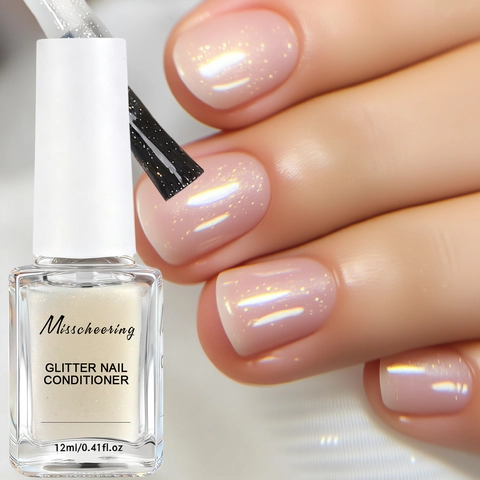 Glitter Nail Conditioner Oily Repair Treatment Strengthening Brightening Long Lasting Manicure Care