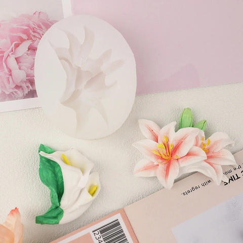 Lily Calla Lilie Form Silikonform Flexibel Für Fondant Tortendekoration Aromatherapie Kerzenherstellung Harz DIY Handwerk Werkzeuge