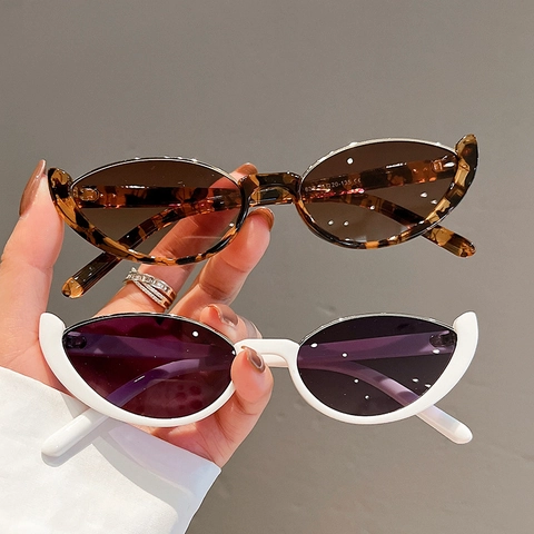 Retro Cat Eye Sunglasses UV400 Protection PC Frame Vintage Trendy Eyewear For Women Outdoor Fashion