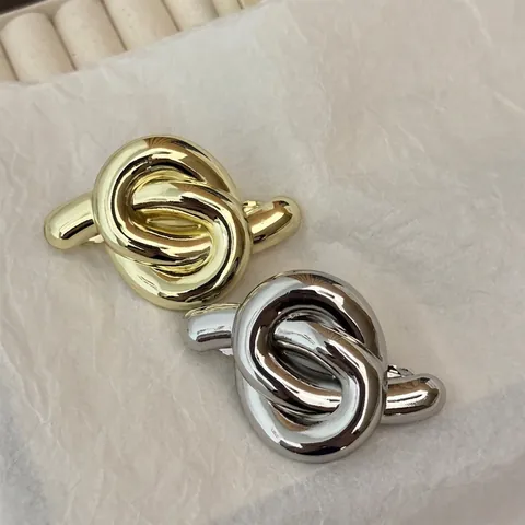 Haarclip Aus Metalllegierung Mit Knoten Minimalistisches Geometrisches Design Für Damen Französischer Retro Haarschmuck