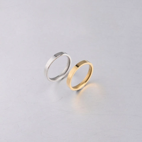 Anillo De Acero Inoxidable Pulido Minimalista Para Hombres Y Mujeres Banda Lisa De Acero De Titanio Joyería Unisex