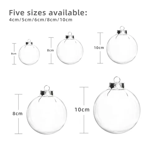 Kerstballen Ornamenten Van Plastic PET Transparant Irriserend Onbreekbaar Hangende Decoratie Voor Boom Feest