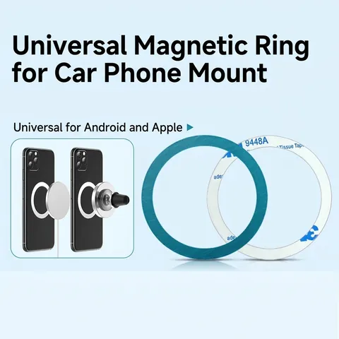 Universal Metal Ring Magnetic Plate For Magsafe Wireless Charging Adhesive Sticker Mobile Phone Car Mount Accessory Stainless Iron