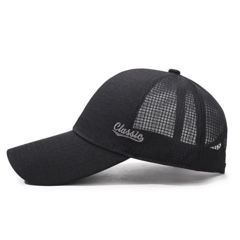 Mesh Baseballkappe Lange Krempe Atmungsaktiv Baumwolle Polyester Trucker Hut Sonnenschutz Outdoor Verstellbar Unisex Klassische Stickerei