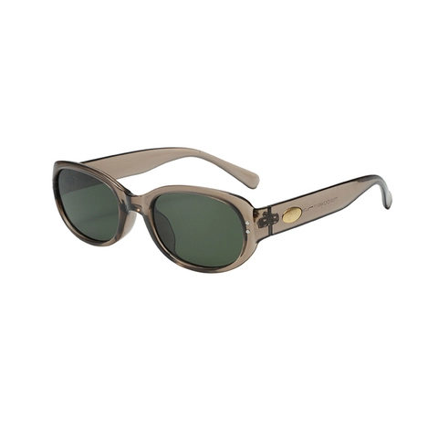 Retro Oval Sonnenbrille Damen Vintage Kunststoff PC Rahmen UV400 Schutz Gold Metal Dekor Mode INS Brillen