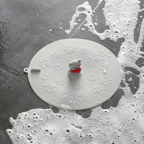 Cubierta De Drenaje De Piso De Silicona Desodorante Anti-Olor Colador De Fregadero Para Baño Cocina Atrapa Pelos Dibujos