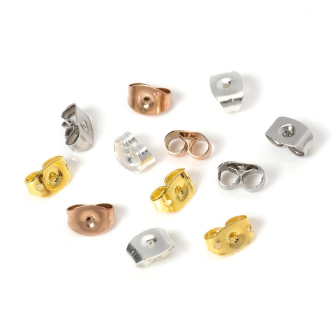 Cierres De Pendientes De Acero Inoxidable Mariposa Tapones Seguros Para Creación De Joyas DIY