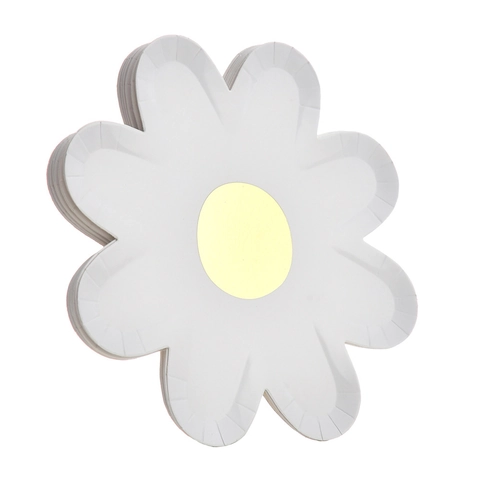 Daisy Flower Paper Plates Eco Friendly Disposable Tableware For Birthday Party Picnic Wedding Decoration Cute Floral Styling