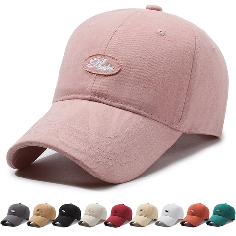 Unisex Cotton Baseball Cap Adjustable Metal Buckle Letter Embroidery Patch Casual Outdoor Sun Protection Hat