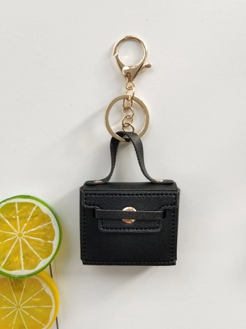 Mini Handbag Keychain PU Leather Coin Purse Pendant Bag Charm For Keys Earphone Storage Elegant Accessory