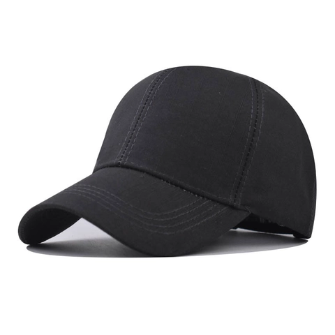 Gorra De Béisbol De Algodón Sarga Color Sólido Hebilla De Metal Ajustable Sombrero Deportivo Protección Solar Exterior