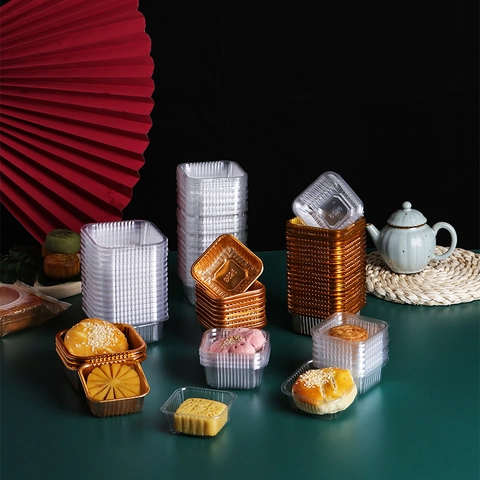 Vassoio Per Torta Lunare Plastica PET PP Contenitore Per Dessert Pasticceria Per Torta Lunare Forniture Per Feste