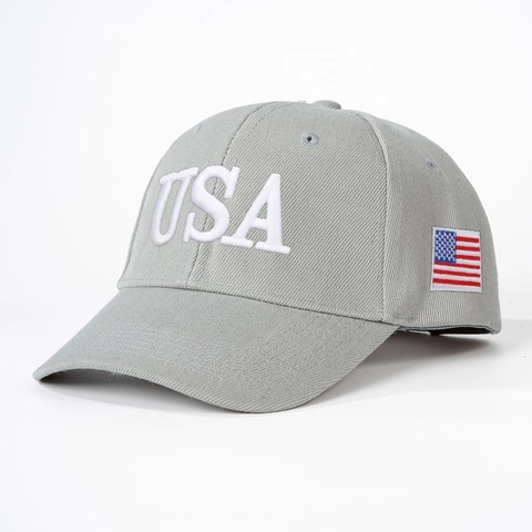 Cappello Da Baseball Con Ricamo Bandiera USA Twill Di Cotone Protezione Solare All'Aperto Berretto Sportivo Regolabile Per Uomo E Donna