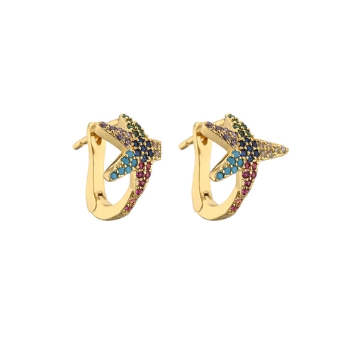 Orecchini A Lobo In Rame Zircone Perla Artificial Cuore Luna Serpente Stella Marina Gioielli Vintage Per Donna
