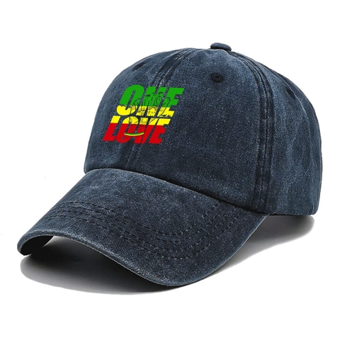 Washed Cotton Baseball Cap Reggae Colors Graphic Printed Distressed Dad Hat Vintage Adjustable Outdoor Sun Hat Men Women