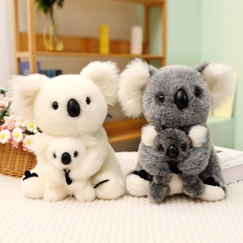 Koala Plush Toy Stuffed Animal Soft Mother And Baby Koala Doll For Kids Room Decor Gift