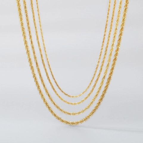 Collana A Catena A Fune Torta Minimalista In Acciaio Inossidabile Gioielli Per Uomo E Donna Accessorio Moda